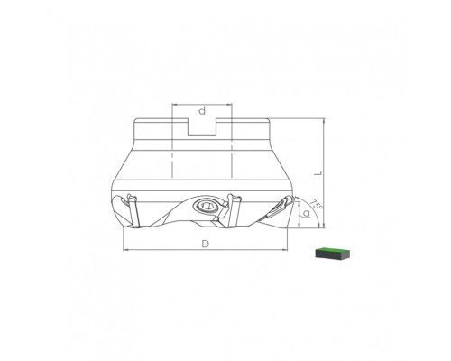 Корпус фрезы TK75 SP12 D100 A32 Z07