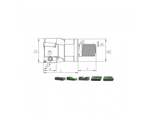 Корпус фрезы MT90 APMT11 D20 M10 L30 Z03-H