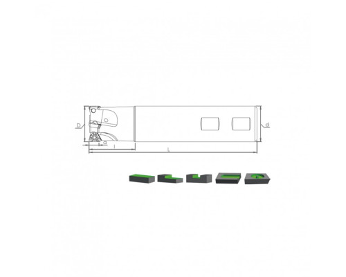 Корпус фрезы ST90 TN1005 D32 W32 L150 Z04-H