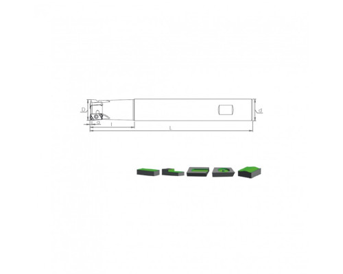 Корпус фрезы HST(90) ZP10 D16 W16 L150 Z02-H