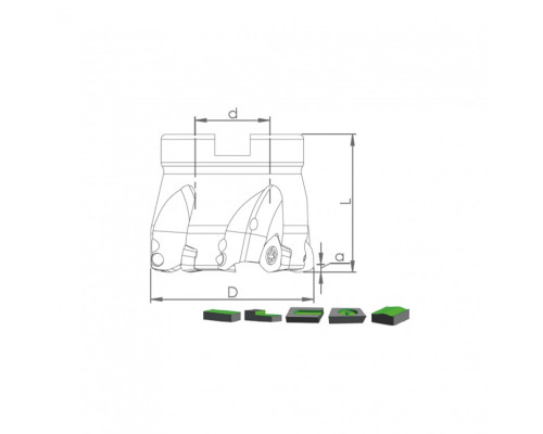 Корпус фрезы HTK WDMW06 D40 A16 Z04-H