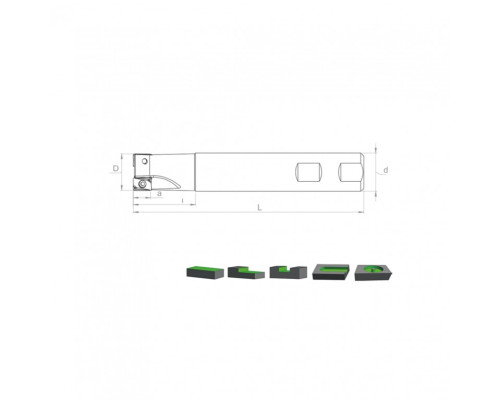 Корпус фрезы ST90 AN11 D32 W32 L150 Z03-H