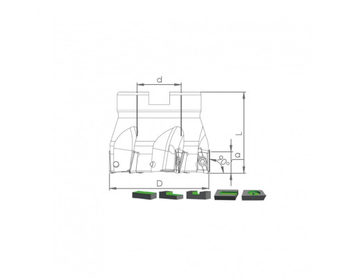 Корпус фрезы TK90 AP11 D40 A16 Z05-H