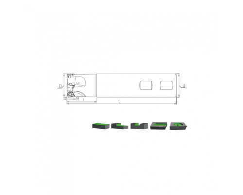 Корпус фрезы ST90 TP10 D25 W25 L150 Z02-H