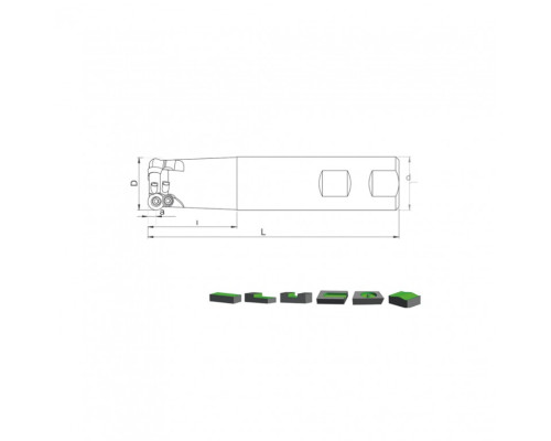 Корпус фрезы ST RC1204S D28 W25 L150 Z02-H