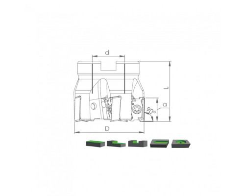 Корпус фрезы TK90 XN15 D100 A32 Z08-H