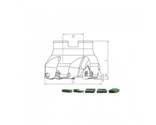 Корпус фрезы HTK JD09 D50 A22 Z05-H