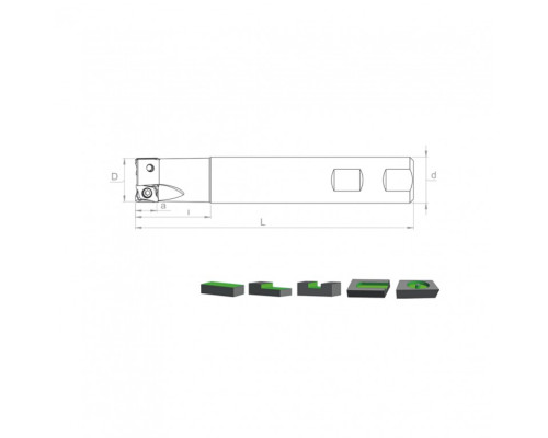 Корпус фрезы ST90 LN12 D32 W32 L150 Z03