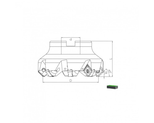 Корпус фрезы TK45 SN12 D100 A32 Z10-H