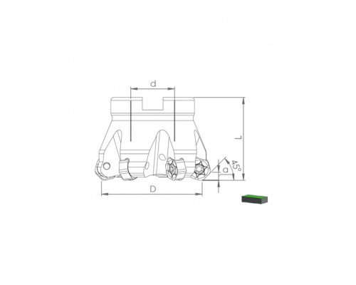 Корпус фрезы TK45 HN06 D50 A22 Z05-H