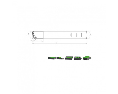 Корпус фрезы HST JO06 D16 W16 L120 Z02-H