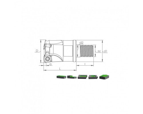 Корпус фрезы MHT R210.09 D32 M16 L43 Z03-H