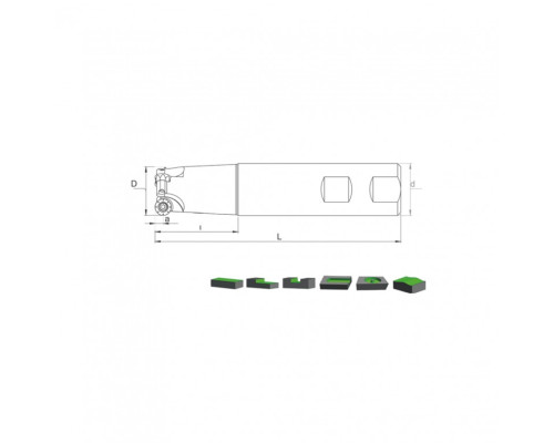 Корпус фрезы ST QP10 D25 W25 L150 Z02
