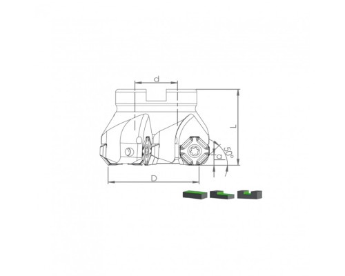 Корпус фрезы TK50 SY07 D100 A32 Z08-H