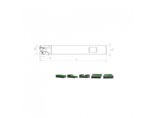 Корпус фрезы ST90 XD07 D12 C10 L120 Z02