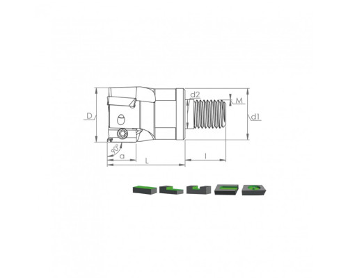Корпус фрезы MT90 APKT11 D16 M08 L25 Z02-H