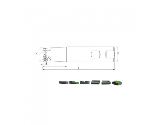 Корпус фрезы ST RP10T3 D25 W25 L150 Z02-H