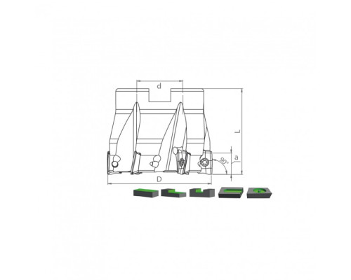Корпус фрезы TK90 R390.11 D63 A22 Z07-H