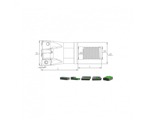 Корпус фрезы MHT BN10 D16 M08 L25 Z02-H