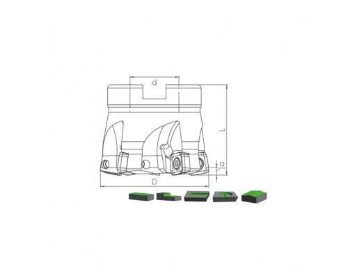 Корпус фрезы HTK R210.09 D50 A22 Z05-H