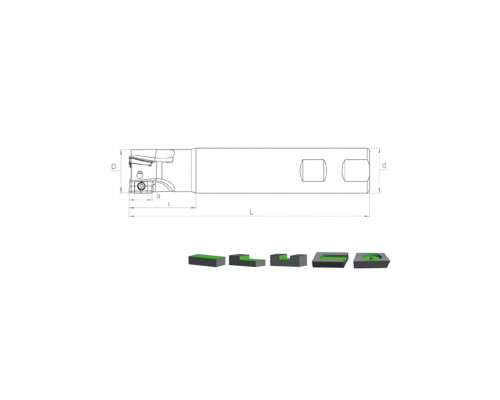Корпус фрезы ST90 ADMX07 D12 C12 L120 Z03-H