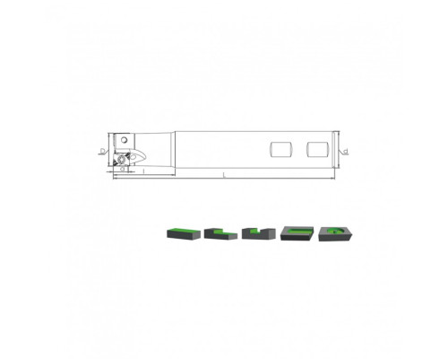 Корпус фрезы ST90 LQ11 D32 W32 L150 Z03-H