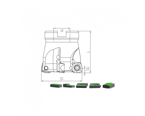 Корпус фрезы HTK SDKX09 D40 A16 Z04-H