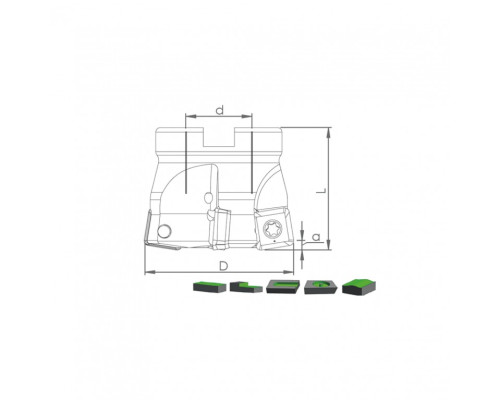 Корпус фрезы HTK SOMT12 D50 A22 Z04-H