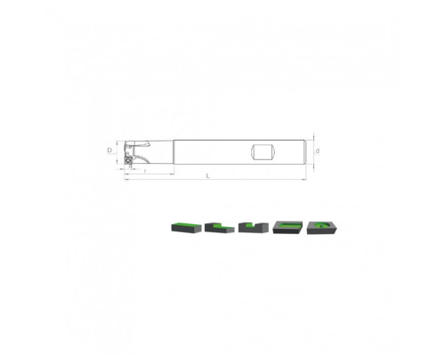 Корпус фрезы ST90 SP06 D17 W16 L150 Z02