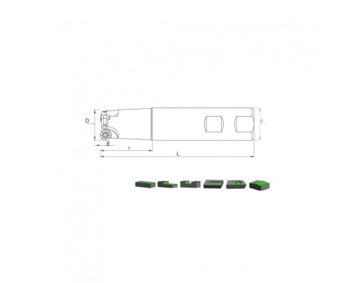 Корпус фрезы ST RD07 D16 W16 L120 Z02