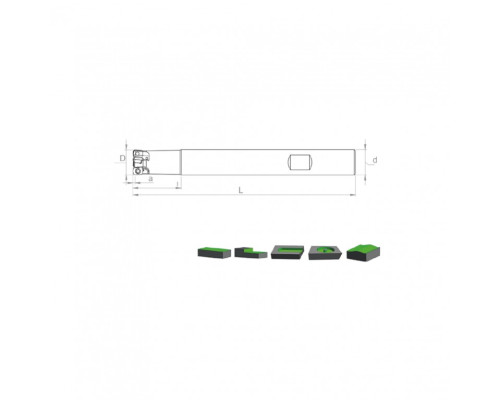 Корпус фрезы HST LP01 D10 C10 L100 Z02-H
