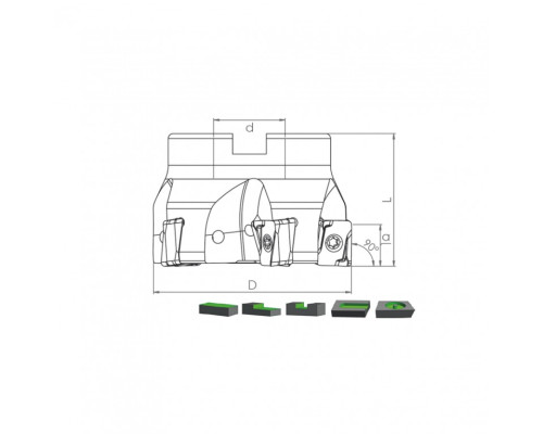 Корпус фрезы TK90 AN12 D100 A32 Z08-H