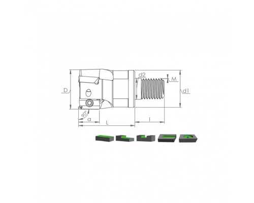 Корпус фрезы MT90 AP16 D32 M16 L43 Z03-H