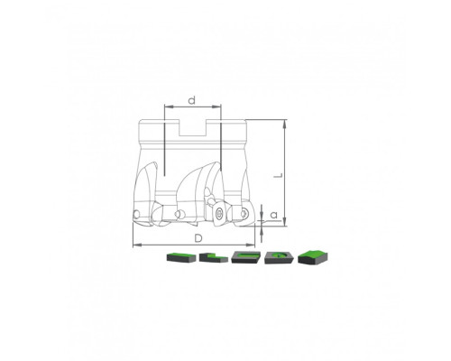 Корпус фрезы HTK ZD09 D40 A16 Z04-H