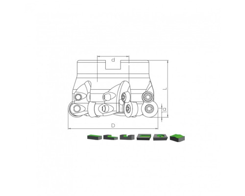 Корпус фрезы TK RC10 D40 A16 Z04-H