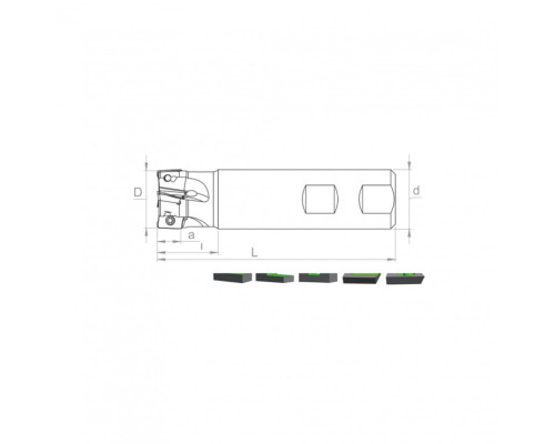 Корпус фрезы ST90 AP11 D32 C32 L200 Z04