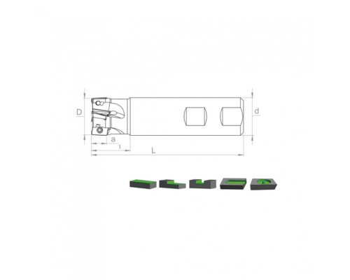 Корпус фрезы ST90 AP12 D20 W20 L150 Z02