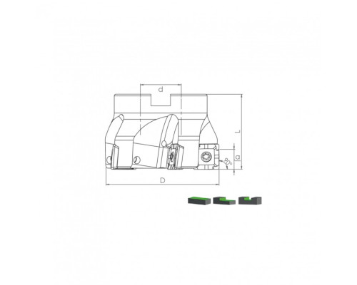 Корпус фрезы TK90 SO12 D50 A22 Z04-H
