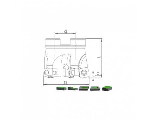 Корпус фрезы HTK SP14 D50 A22 Z04-H