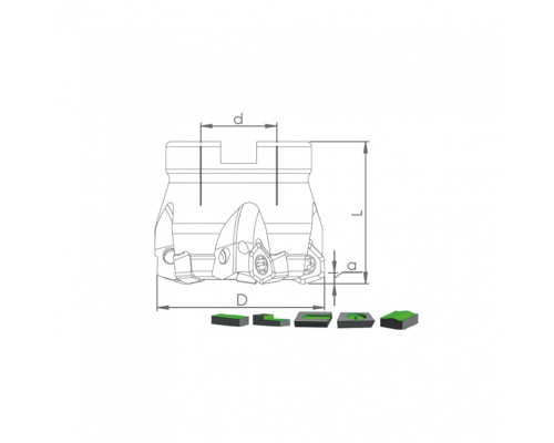 Корпус фрезы HTK WX07 D40 A16 Z04-H