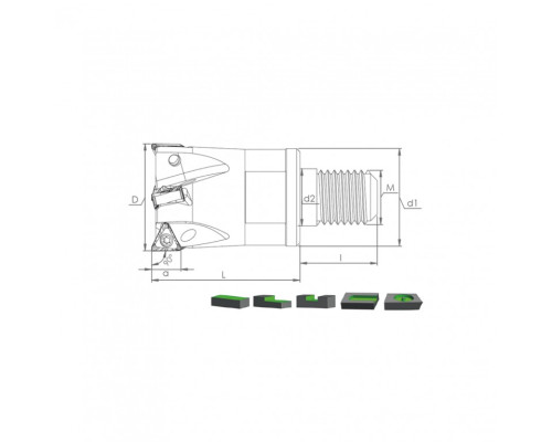 Корпус фрезы MT90 TN1005 D20 M10 L30 Z02-H