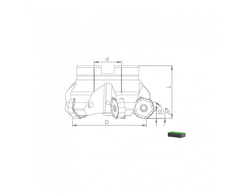 Корпус фрезы TK45 HN0905 D50 A22 Z04-H