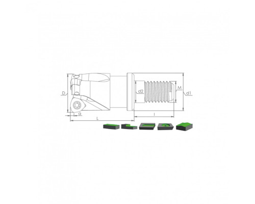 Корпус фрезы MHT WO04 D20 M10 L30 Z03-H