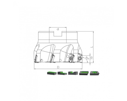 Корпус фрезы TK90 AO12 D100 A32 Z10-H