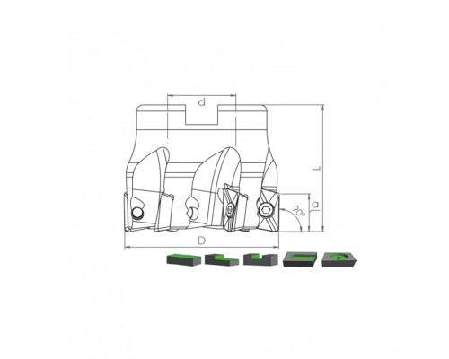 Корпус фрезы TK90 XO12 D100 A32 Z11-H