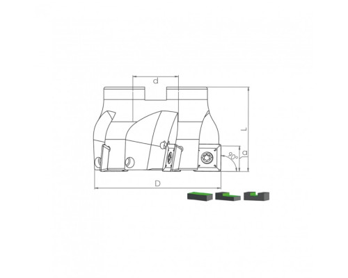 Корпус фрезы TK90 R290.12 D100 A32 Z09-H