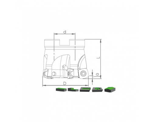 Корпус фрезы HTK SP20 D50 A22 Z05-H