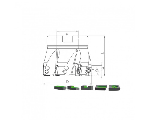 Корпус фрезы TK90 AX12 D40 A16 Z05-H
