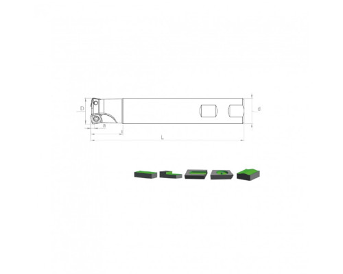 Корпус фрезы HST R210.09 D32 W32 L150 Z03-H
