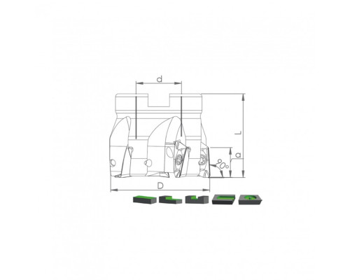 Корпус фрезы TK90 ED10 D63 A22 Z07-H